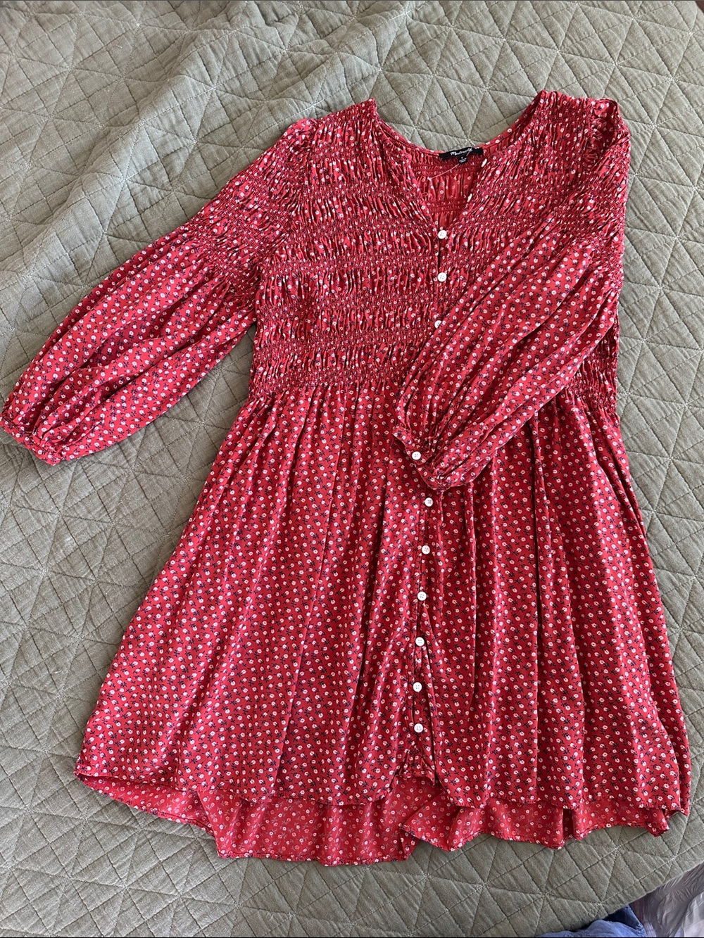 Madewell shirred dress